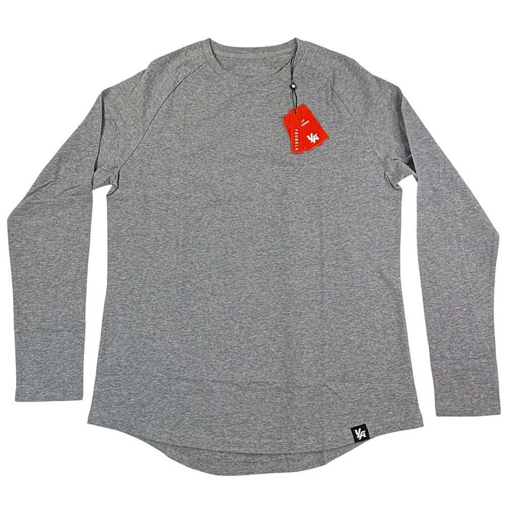 YoungLA Chapter 4 Version 2.0 Mens Medium Heather Grey Long Sleeve Gym Shirt NWT - Picture 1 of 10